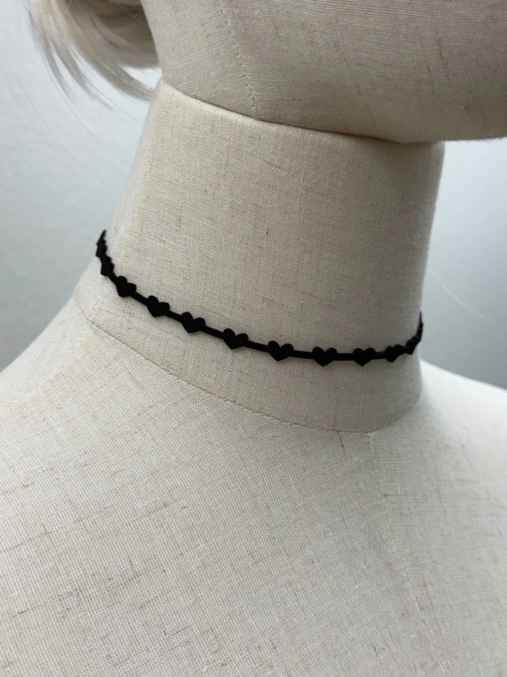 Black Heart Choker Necklace Gothic Heart Lace Choker Y2K Grunge Minimalist